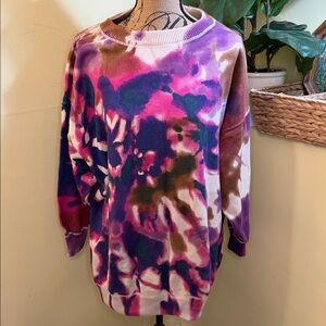 Natural Life Taylor Oversized Cotton Sweater Sunrise Tie-Dye S/M